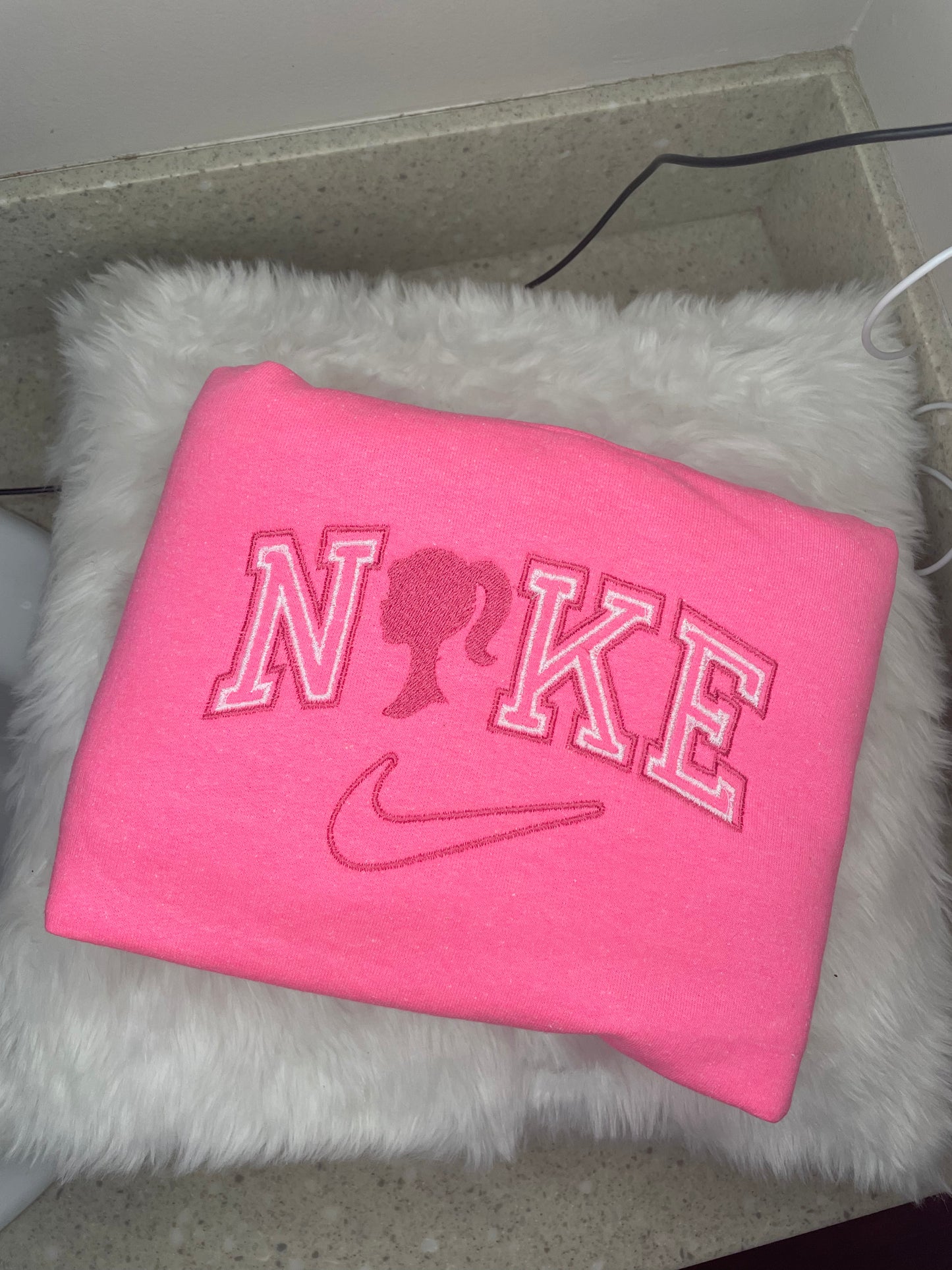 “NIKE” Barbie embroidered sweater